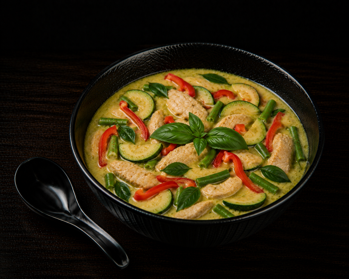 Groene curry kip