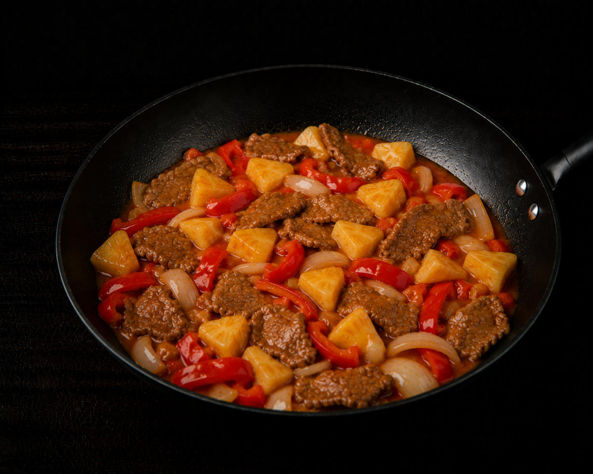 Roerbak in zoetzure saus Rundvlees